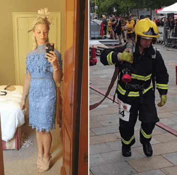 Как женщина-пожарный остается в форме
