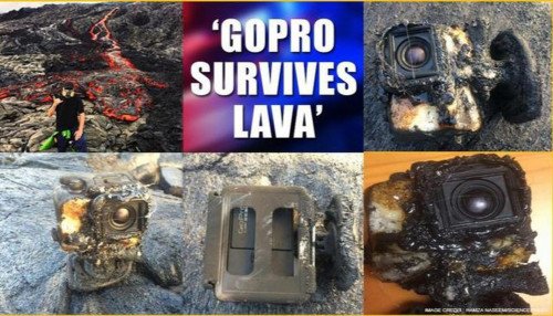 Камера GoPro выживает в огненной тающей лаве и записывает все